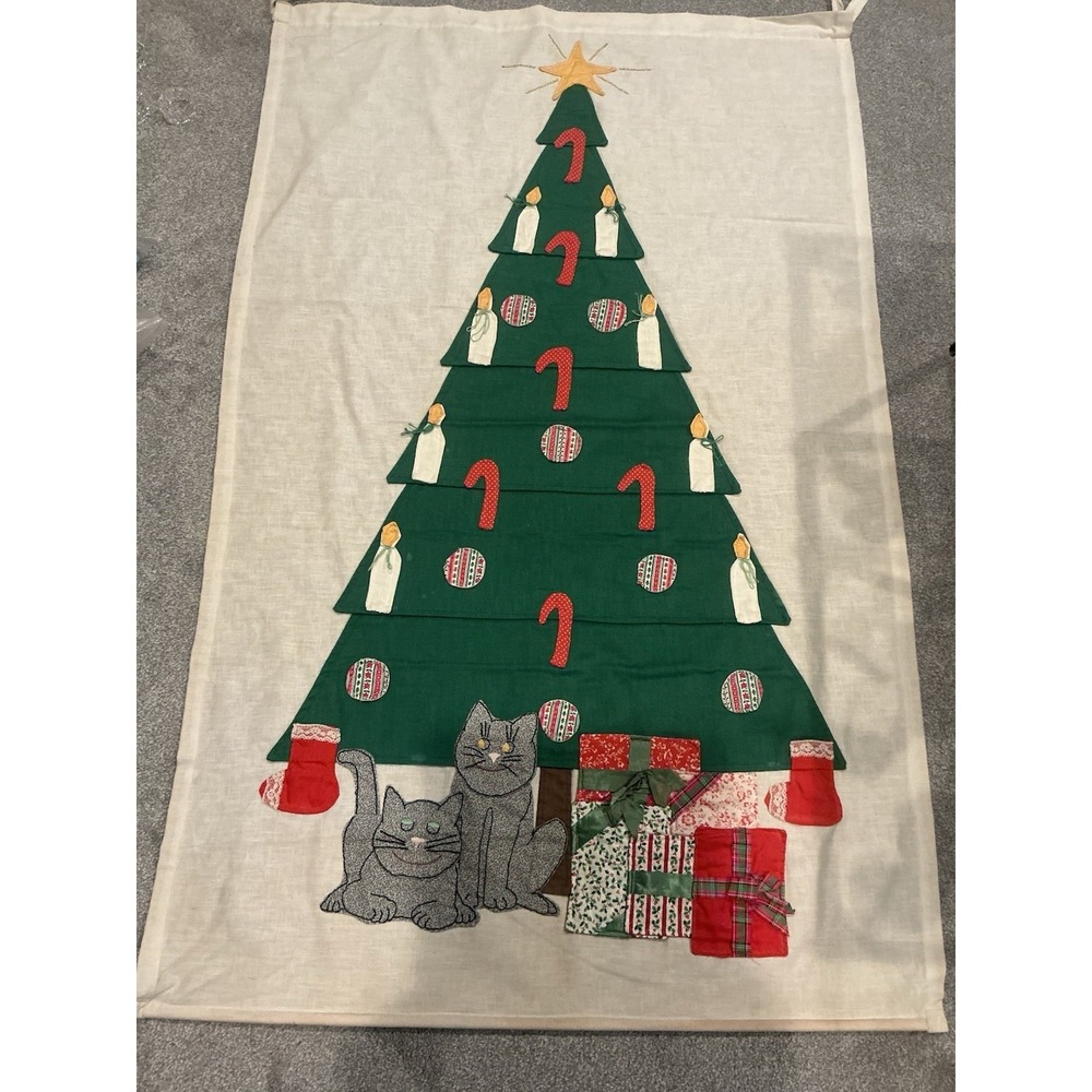 Vintage Christmas Tree Wall Hanging Like A Advent Calendar Holiday Decor